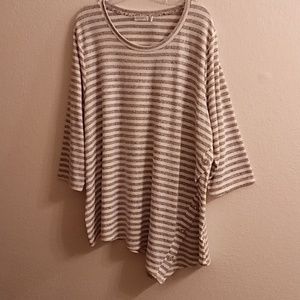 NEW Retrology Size 3X gray-white Colors & sliver bottons A13